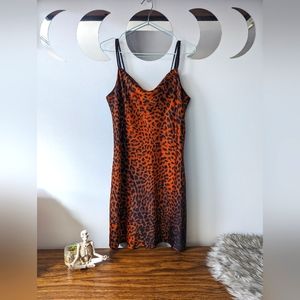 leopard slip dress | Dex
